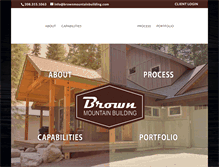 Tablet Screenshot of brownmountainbuilding.com